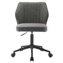 Pakuna Office Chair, Vintage Gray Faux Leather & Black Finish Acme