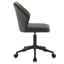 Pakuna Office Chair, Vintage Gray Faux Leather & Black Finish Acme