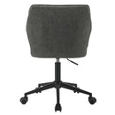Pakuna Office Chair, Vintage Gray Faux Leather & Black Finish Acme