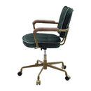 Siecross Office Chair, Emerald GreenTop Grain Leather Acme