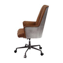 Salvol Office Chair, Sahara Top Grain Leather & Aluminum Acme