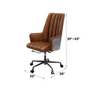 Salvol Office Chair, Sahara Top Grain Leather & Aluminum Acme