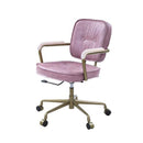 Siecross Office Chair, Pink Top Grain Leather Acme