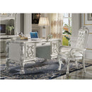 Dresden Executive Office Chair, Faux Leather & Bone White Finish Acme