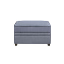 Bois II Ottoman w/Storage, Gray Velvet Acme