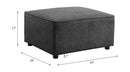 Silvester Ottoman, Gray Fabric Acme