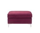 Jaszira Ottoman, Burgundy Velvet Acme