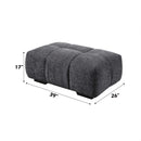 Chosen Ottoman, Gray Chenille Acme