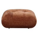 Carrick Ottoman, Rust Brown Chenille Acme