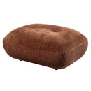 Carrick Ottoman, Rust Brown Chenille Acme