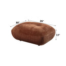 Carrick Ottoman, Rust Brown Chenille Acme