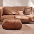 Carrick Ottoman, Rust Brown Chenille Acme