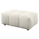 Loanna Ottoman, Beige Linen Acme