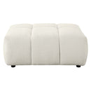Loanna Ottoman, Beige Linen Acme