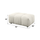 Loanna Ottoman, Beige Linen Acme