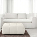 Loanna Ottoman, Beige Linen Acme