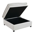Marisa Ottoman w/Storage, Beige Boucle Acme