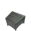 Tashelle 3PC Pack Patio Bistro Set, Gray Fabric & Gray Wicker Acme