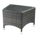 Tashelle 3PC Pack Patio Bistro Set, Gray Fabric & Gray Wicker Acme