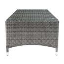 Tashelle 3PC Pack Patio Bistro Set, Gray Fabric & Gray Wicker Acme
