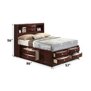 Ireland Full Bed w/Storage, Espresso Finish Acme