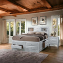 Ireland King Bed w/Storage, White Finish Acme