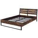 Juvanth King Bed, Rustic Oak & Black Finish Acme