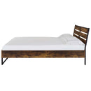 Juvanth King Bed, Rustic Oak & Black Finish Acme