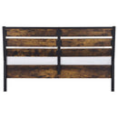 Juvanth King Bed, Rustic Oak & Black Finish Acme