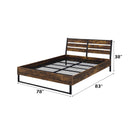 Juvanth King Bed, Rustic Oak & Black Finish Acme