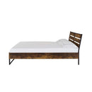 Juvanth Queen Bed, Rustic Oak & Black Finish Acme
