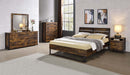 Juvanth Queen Bed, Rustic Oak & Black Finish Acme
