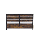 Juvanth King Bed w/Storage, Rustic Oak & Black Finish Acme