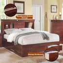 Louis Philippe III Queen Bed w/Storage, Cherry Finish Acme