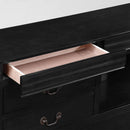 Louis Philippe III Queen Bed w/Storage, Black Finish Acme