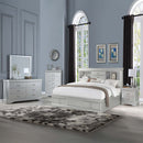 Louis Philippe III Queen Bed w/Storage, Platinum Finish Acme