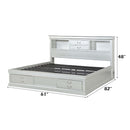 Louis Philippe III Queen Bed w/Storage, Platinum Finish Acme