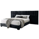 Rivas Queen Bed, Black Fabric Acme