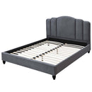 Giada King Bed, Charcoal Fabric Acme
