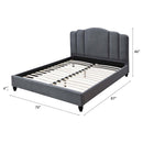 Giada King Bed, Charcoal Fabric Acme