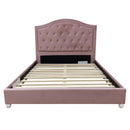Reggie Full Bed, Pink Fabric Acme