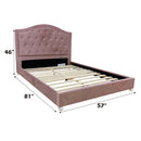 Reggie Full Bed, Pink Fabric Acme
