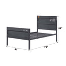 Cargo Twin Bed, Gunmetal Finish Acme