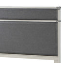 Orchest Twin Bed w/Storage, Gray Faux Leather & Gray Finish Acme