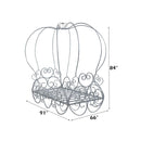 Priya Twin Bed w/Canopy, Silver Finish Acme