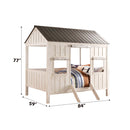 Spring Cottage Full Bed, Weathered White & Washed Gray Finish Acme