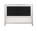 Sliverfluff King Bed w/Led, Faux Leather & Champagne Finish Acme