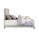 Sliverfluff California King Bed w/Led & Storages, Faux Leather & Champagne Acme