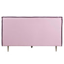 Metis King Bed, Pink Top Grain Leather Acme