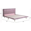 Metis King Bed, Pink Top Grain Leather Acme